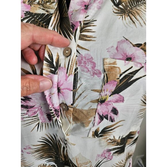 Kut From The Kloth Tropical Print Button-Front Shirt Dress Lightweight Sz Small - Picture 9 of 15
